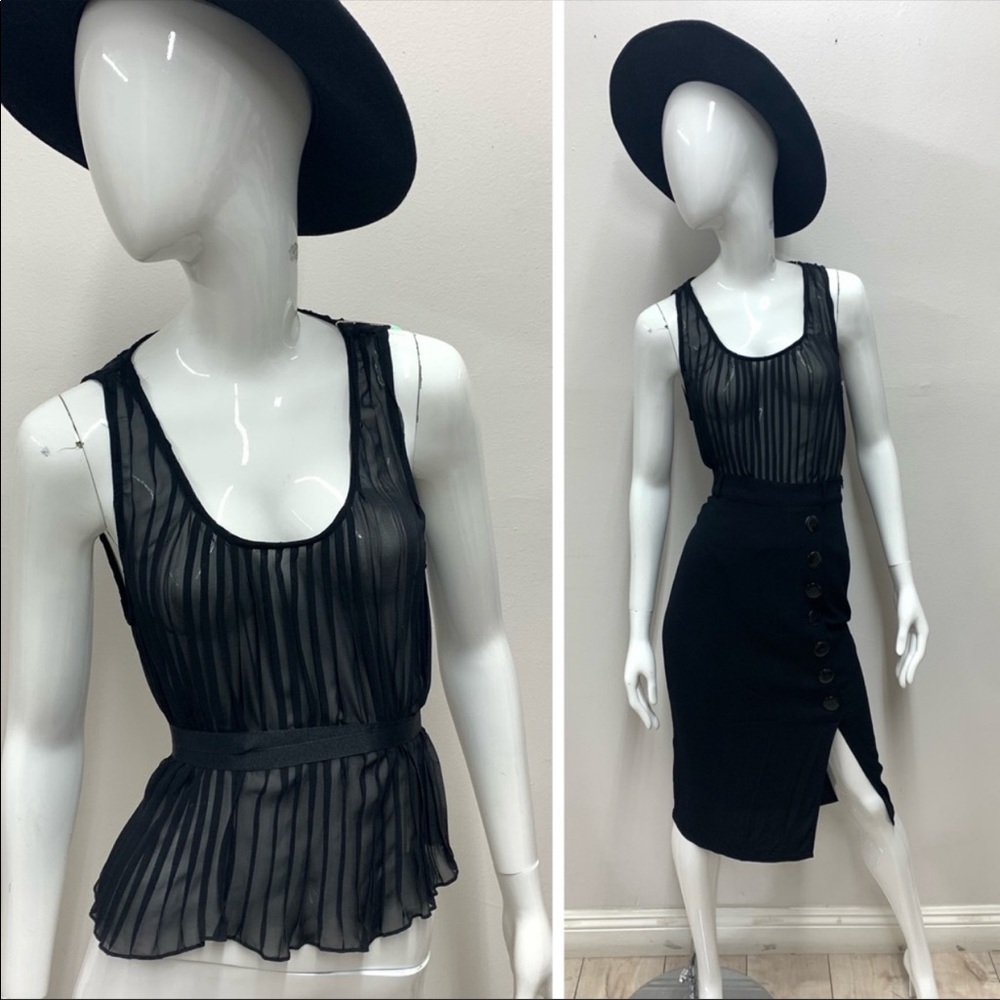 •Sheer Elegance• New Sleeveless Blouse by Wendy Katlen